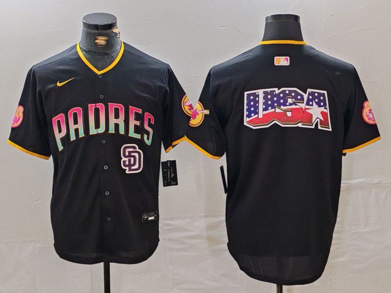 Men San Diego Padres Blank Black Jointly 2024 Nike MLB Jersey style 5